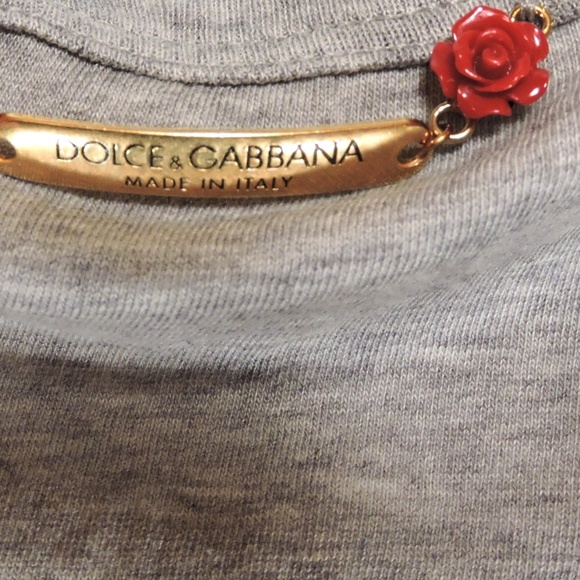 DOLCE & GABBANA 🇮🇹 WOMEN'S GREY COTTON SUMMER SLEEVELESS T-SHIRT - Picture 3 of 4